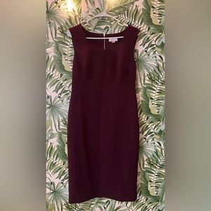 Calvin Klein, sleeveless, purple dress with a square neck